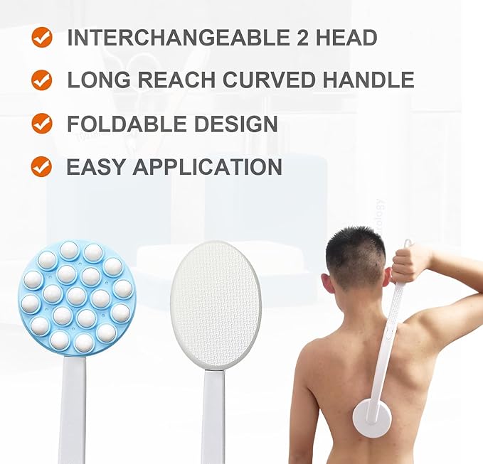 UMOPPHIX Lotion Applicators for Back, 18 inch Back Lotion Applicator, Back Lotion Applicator for Your Back, Foldable Handle Easy Reach Self Apply Cream Moisturizer Sunscreen