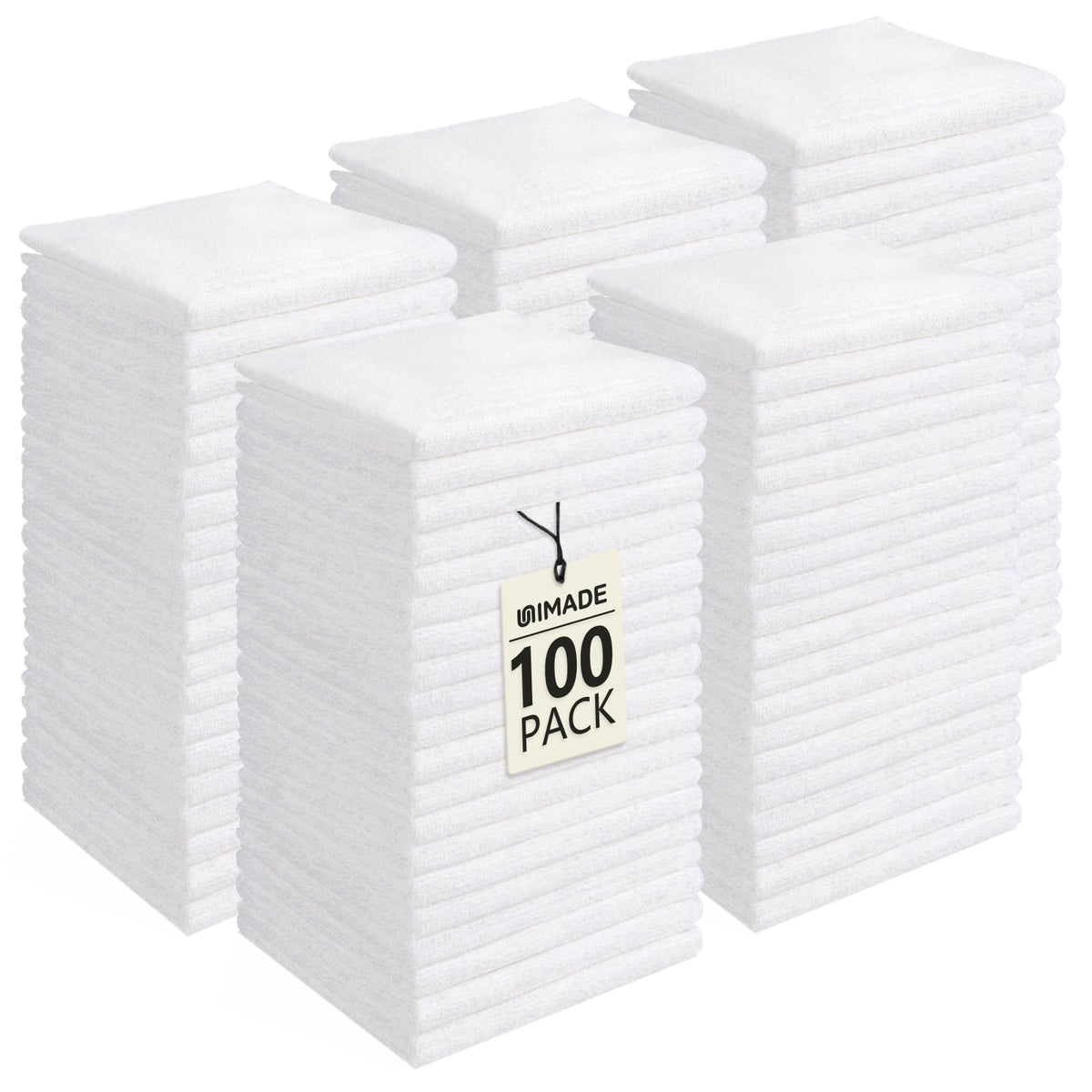 UNIMADE Washcloths 20 Pack Face Towels (12" x 12"), Highly Soft Wash Cloths
