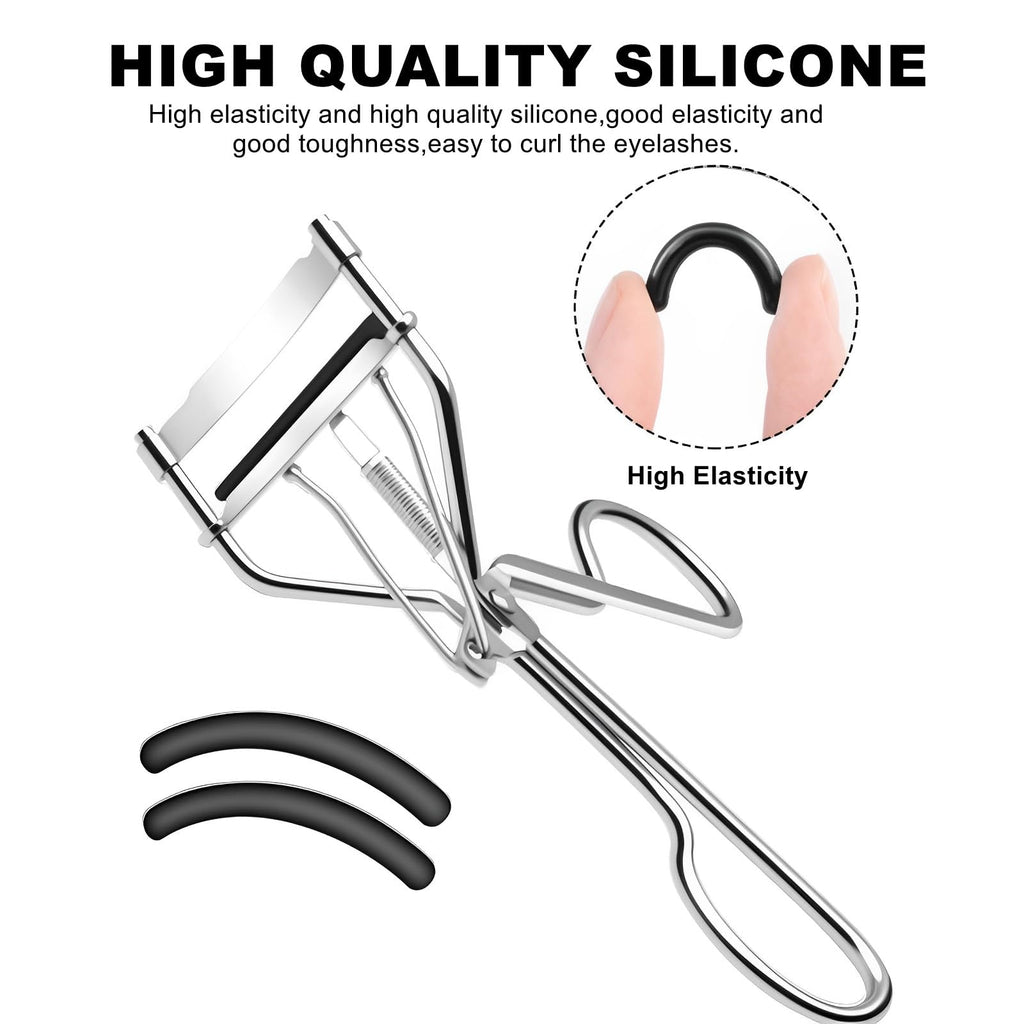 100Pack Compatible with Shiseido Eyelash Curler Refill Pads,High Elasticity Silicone Refill Pads Compatible with Shiseido Eyelash Curler,Gentle & Safe on Lashes,Black.