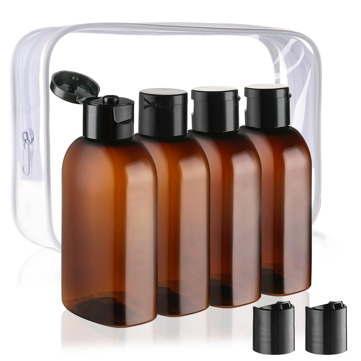 Cosywell Travel Bottles for Toiletries 4pcs 3.4oz Travel Shampoo bottles