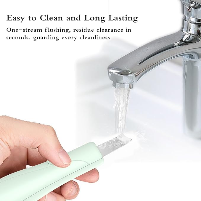 Dual-Mode Blackhead Remover Tools- Skin Scrubber Face Spatula | Battery/Handheld Face Scraper for Deep Cleansing, Skin Care Tool for Men and Women (Green)