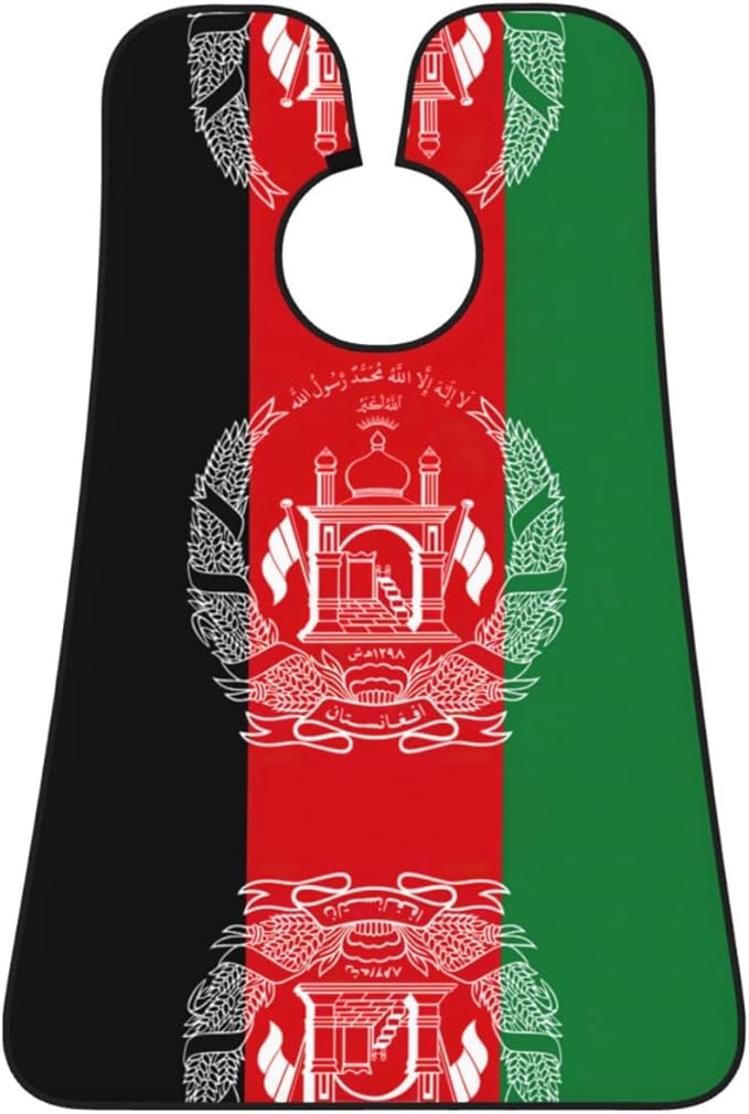 NOUZU Flag Of Afghanistan Print Beard Bib Apron For Men, Beard Hair Catcher For Men Shaving Trimming,Beard Cape Cloth