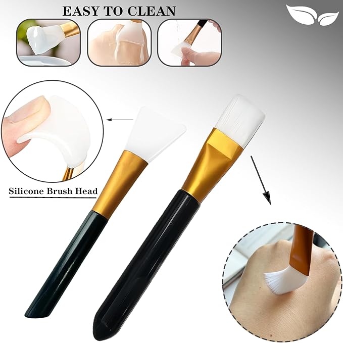 Silicone Mixing Bowl, Silicone Bowls for Facial, DIY Face Mask Mixing Bowl for Home Salon Spa Face Skin Applicator Bowl, Black