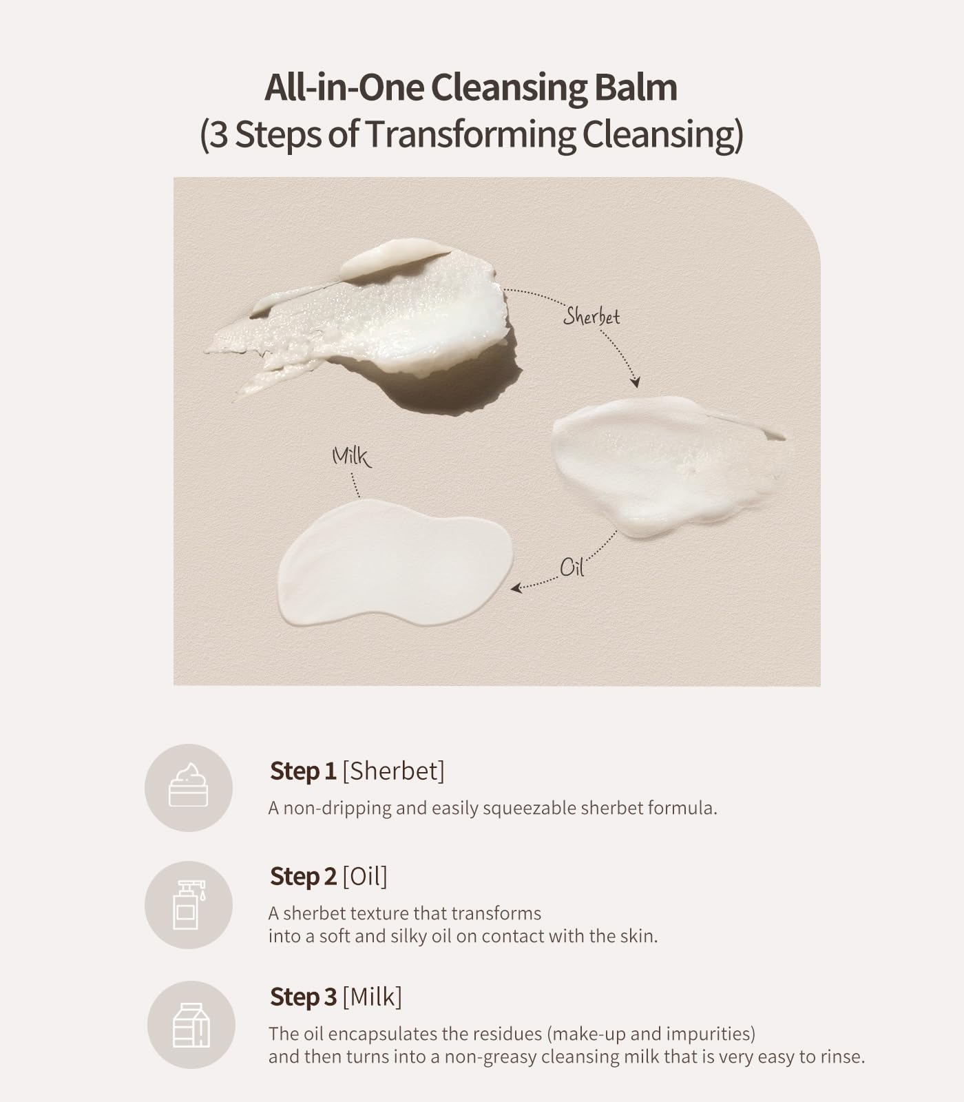 Heart Percent Commas on Life Essential Cleansing Balm - Traverl Size (10ml), Sherbet-Oil-Milk Transforming Makeup Remover Vegan Daily Face Wash Cleanser for All Skin Types