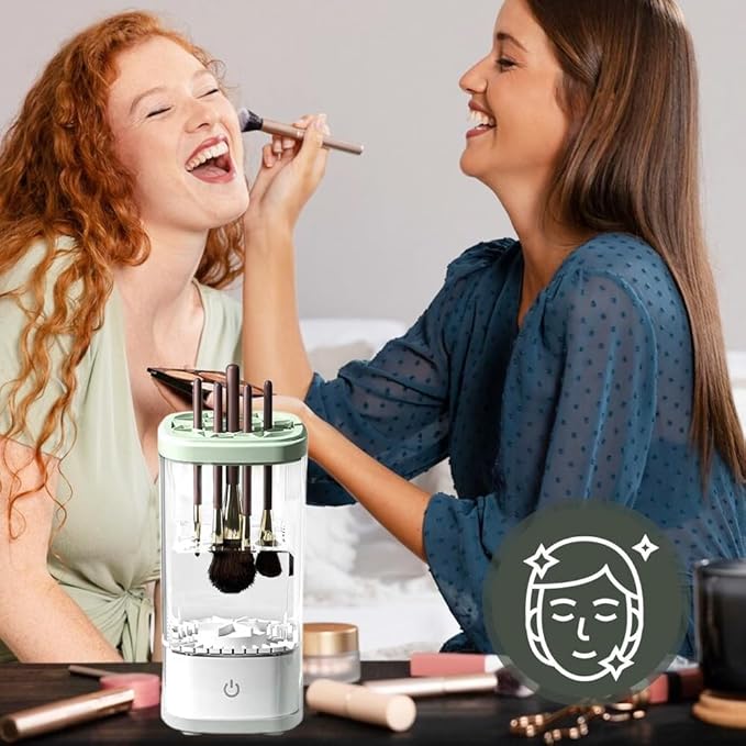 HorizonMart - Automatic Makeup Brush Cleaner Machine - Fast Dryer & Deep Cleaning Tool for All Brush Sizes, Portable & Easy to Use.