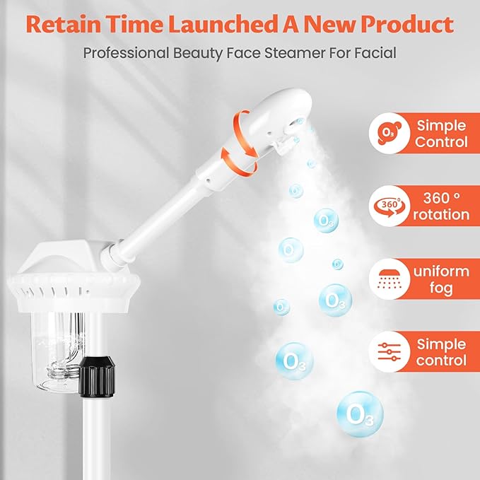 face Steamer Clean Skin Firming Pores and Moisturizing Suitable for a Beauty, Spa, at Home