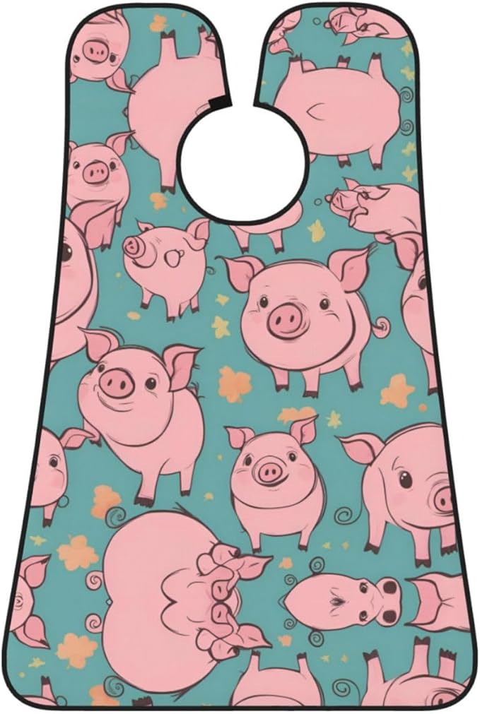 Pinks Cherry Blossoms Print Beard Bib Shaving Apron, Beard Hair Trimming Cape Gift For Dad