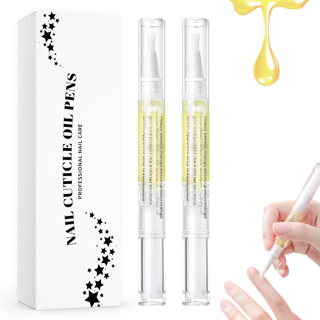 AOBOO Cuticle Oil Pen for Nails Care,Nail Oil For Strength,Nourish Moisten Care Nail Cream To Reduce Nail Cracking and Dry for Weak Peeling Brittle and Thin Nails