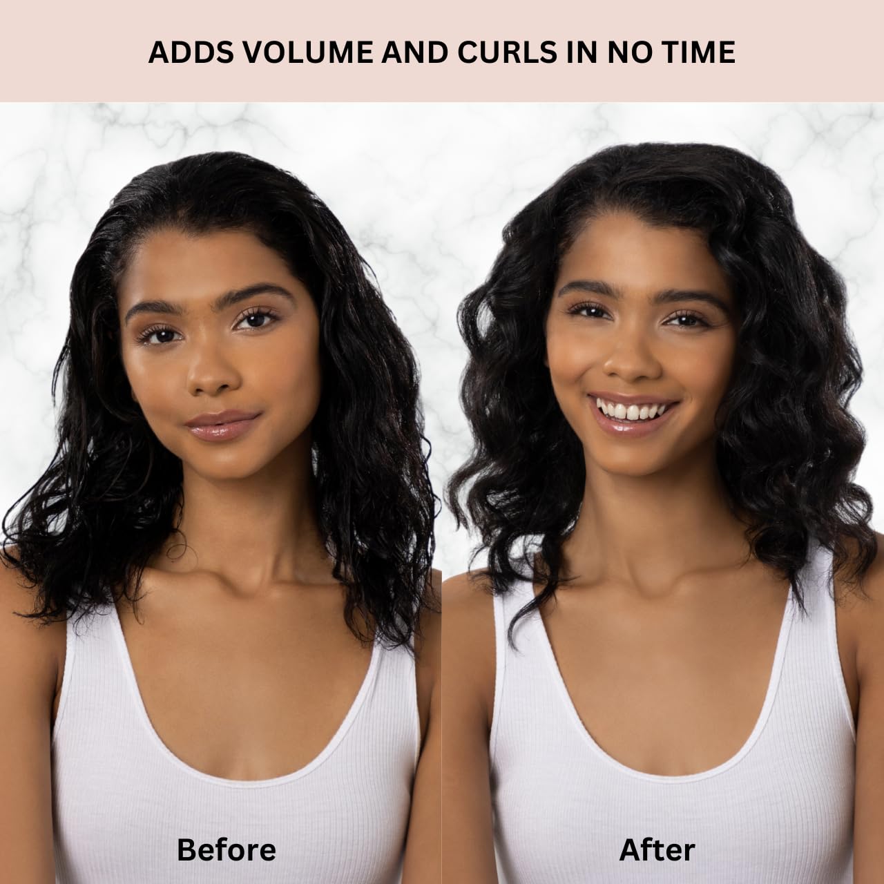 Kitsch Satin Pillow Rollers -Heatless Hair Curler, Hair Rollers, Heatless Curls Overnight, Flexible Curling Rods for Long & Short Hairs, Flexi Rod Curlers to Sleep in, 6pcs, Marble