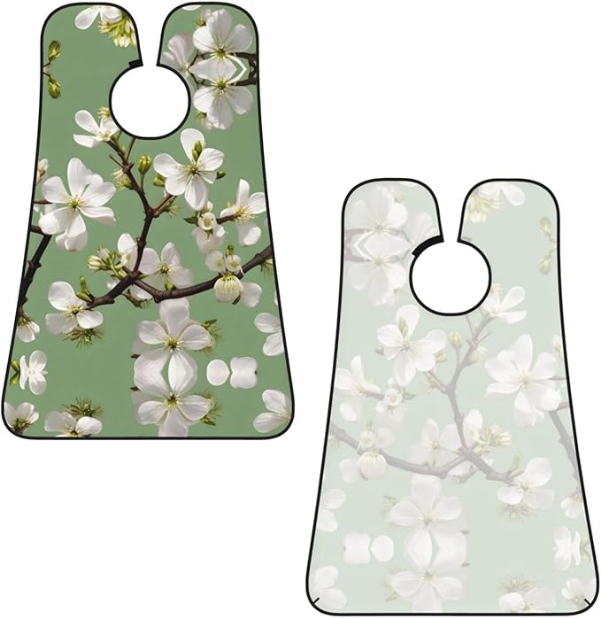 Pansy Perfection Print Beard Bib Shaving Apron, Beard Hair Trimming Cape Gift For Dad