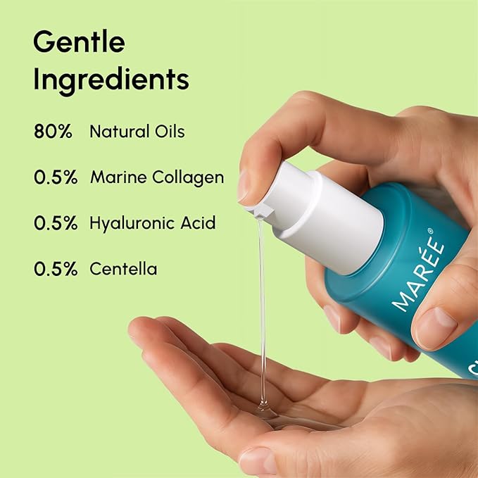 MAREE Deep Cleansing Oil for Face – Makeup Remover Oil Cleanser for Face Skincare – Centella Cleansing Oils Non-Comedogenic – Makeup Blackhead Remover – Pore Cleaner Facial Wash for Sensitive Skin
