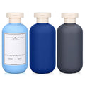 ASEVAT 6.7oz Sealed Plastic Travel Shampoo Bottles, Travel Shampoo and Conditioner Bottles Refillable, Empty Squeeze Bottle, Hand Soap Dispenser for Vacation, Gym, Home(BlueNavyGrey)