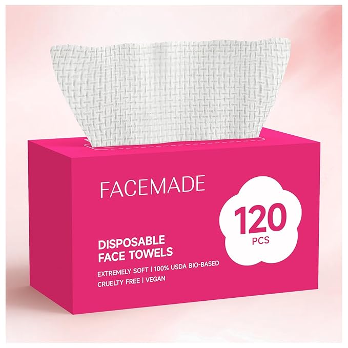 FACEMADE 120 Count Face Towels Disposable