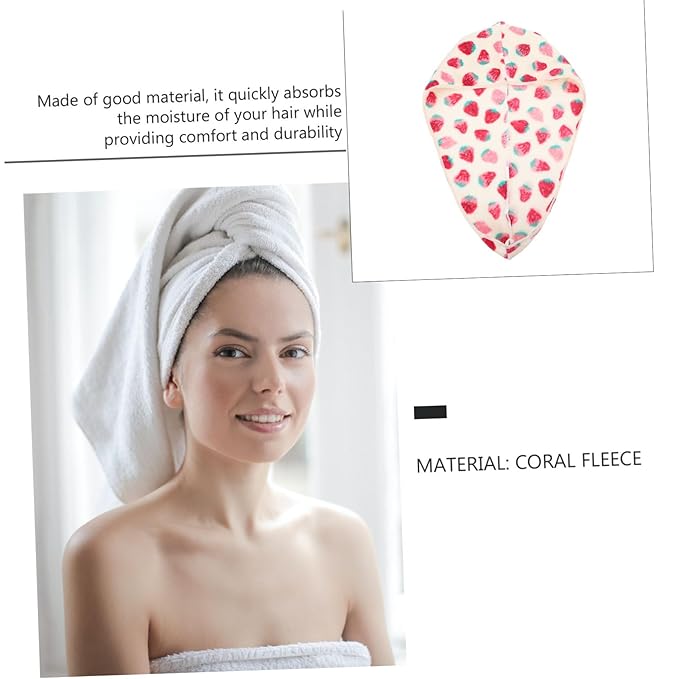 CIMAXIC Hair Drying Cap Absorbent Shower Hat Soft Microfiber Turban for Fast Hair Drying Suitable for All Types Household Bathing