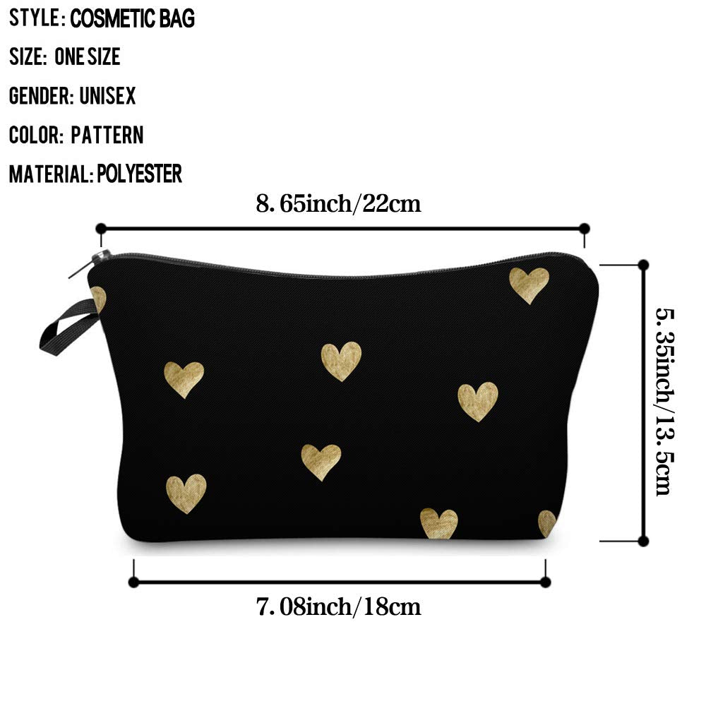 Deanfun Makeup Case Small, Cosmetic Zipper Bag Waterproof for Purse Mini, Women Cute Traveling Accessories Pouch for Ladies Thanksgiving (I'm so Perfect Cat D2-51294)