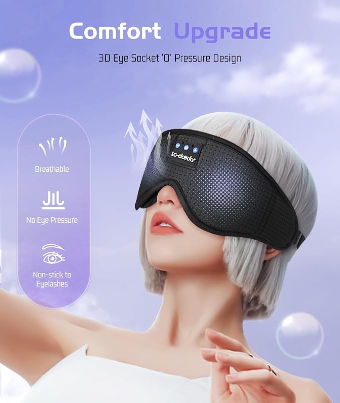 Bluetooth Headphones Weighted Sleeping Mask 3D Eye Mask