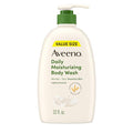 Aveeno Daily Moisturizing Body Wash for Normal to Dry Skin, Sensitive Formula with Prebiotic Oat, Gently Cleanses Dry Skin, Lightly Scented Body Wash for Women and Men, Value Size 33 fl. Oz