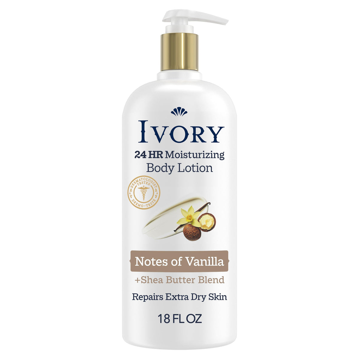 Ivory Hand & Body Lotion for Women & Men, Vanilla Scent, 18 fl oz