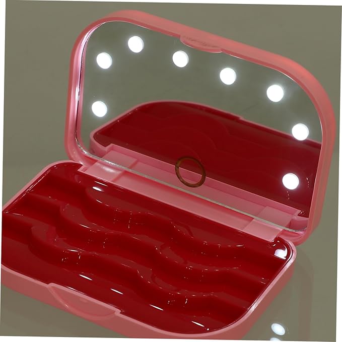 OSOLADY Led Eyelash Storage Box Portable Lash Holder Light Eyelash Case for Travel