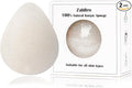 Natural Walnut Konjac Facial Sponges - Waterdrop- for Gentle Face Cleansing and Exfoliation Eco-Friendly - Skincare Face Body Washing Cleaning - with White Pure Konjac,1pc.