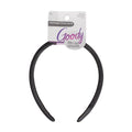 Goody Ouchless Hold Soft Padded Headband, Black, Stylish & Lightweight Damage-Free Satin Headbands for Women & Men, All-Day Comfort, Hair Accessories for All Occasions, All Hair Types
