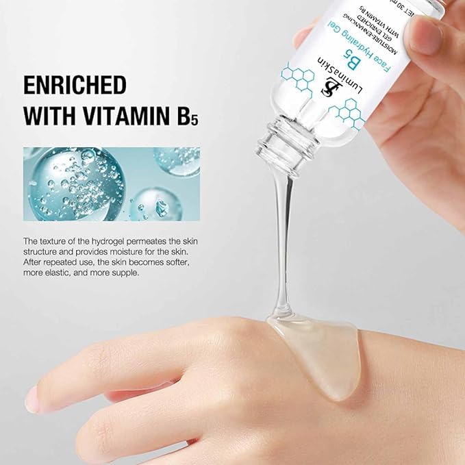 LuminaSkin Hydrating Vitamin B5 Gel Skin Moisture-Enhancing Gel, Hyalu B5 Pure Hyaluronic Acid Serum for Face, with Vitamin B5, Anti-Aging Serum for Fine Lines and Wrinkles 30 ml
