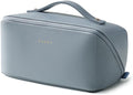EACHY Travel Makeup Bag,Large Capacity Cosmetic Bags for Women,Portable Pouch Open Flat Toiletry Bag Make up Organizer with Divider and Handle