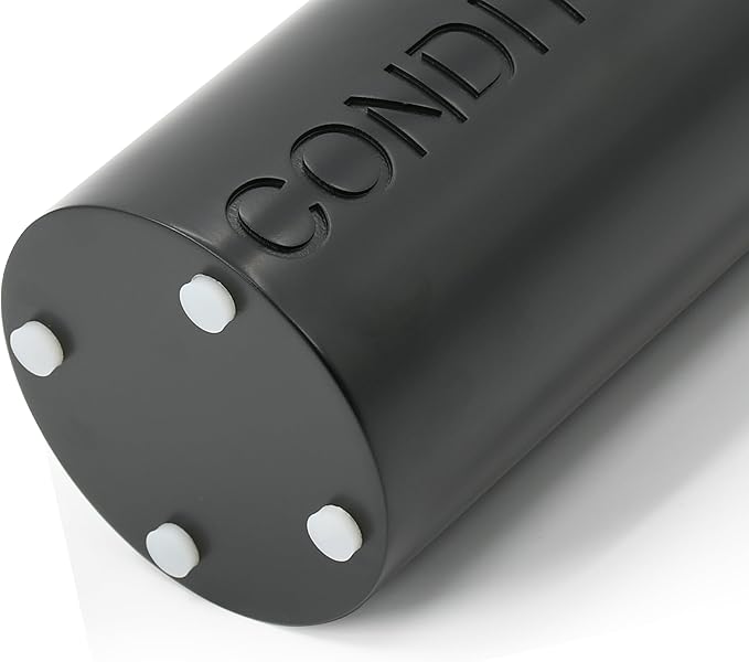 Indecor Home Matte Black Conditioner Dispenser Luxurious Refillable Pump Bottle with Black Resin Pump and Embossed Text, Durable Design for Bathroom and Shower