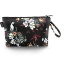 Gloppie Makeup Bag Small Cosmetic Bag for Purse Portable Travel Makeup Pouch for Women White Flower