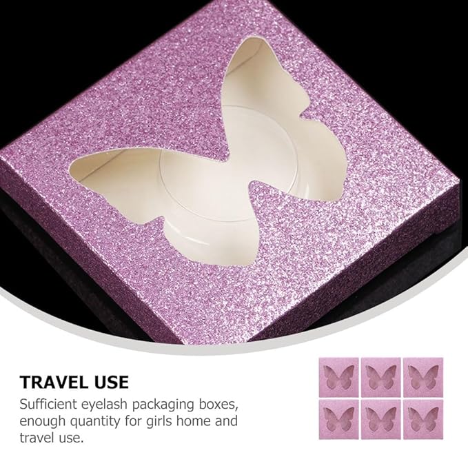 DOITOOL Square Eyelash Box with Lash Tray 10-Pack False Eyelash Cases Compact Storage Organizer 2.83X2.83X0.47 Inch Cosmetic Display for Makeup Lovers