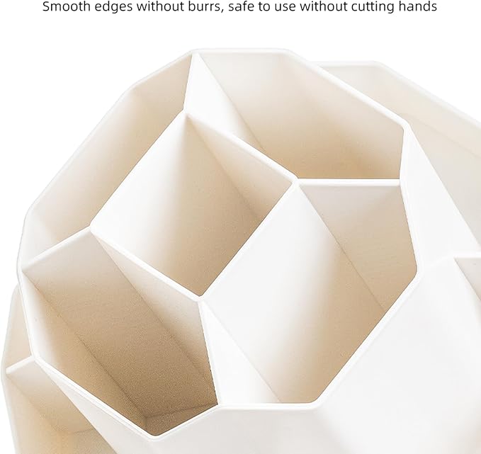 TNDCKP 360° Rotating Makeup Brush Holder Organizer with 9 Slots, Makeup Organizers Countertop, Makeup organization and Skincare Storage for Vanity, Desktop, Bathroom (WHITE)