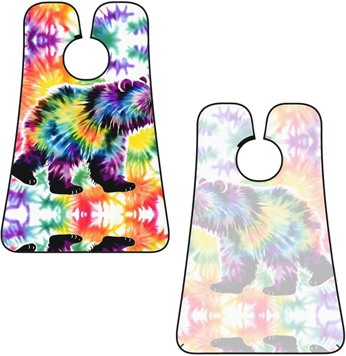 Beautiful Peacock Print Beard Bib Shaving Apron, Beard Hair Trimming Cape Gift For Dad