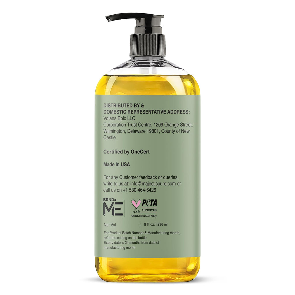 Majestic Pure USDA Organic Jojoba Oil 100% Pure & Natural -8 Fl Oz