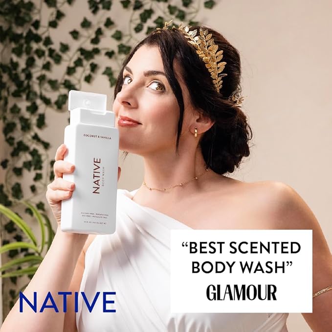 Native Body Wash Contains Naturally Derived Ingredients | For Women & Men, Sulfate, Paraben, & Dye Free Leaving Skin Soft and Hydrating | Grapefruit & Bergamot 18 oz - 2 Pk