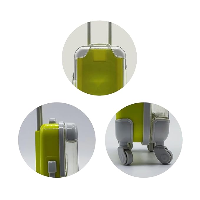 Kiyza False Eyelash Storage Box, Portable Travel Organizer Mini Luggage False Eyelash Tray Makeup Tool (YELLOW)
