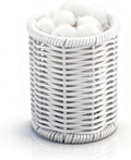 Dealpoli Rattan Jars, Cotton Pad Floss Jar Bathroom Vanity Desk Storage