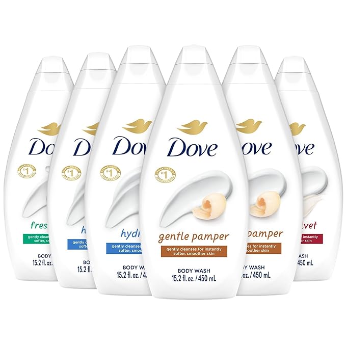 Dove Moisturizing Body Wash, Variety 6-Pack, 15.2 Oz Ea
