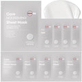 varuza Core Nourishing Sheet Masks with Niacinamide Serum 5% for Dry Skin Tranexamic Acid, Rice Face Mask for Glass Skin Care, Moisturizing Glowing & Anti-Aging, Cruelty Free, Fragrance Free 10 Count