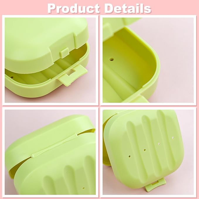 Etenpo Plastic Square Cotton Pad Holder - Pack of 4, Multiple Colors, Portable Travel and Sealed, Suitable for Makeup Remover Cotton Balls