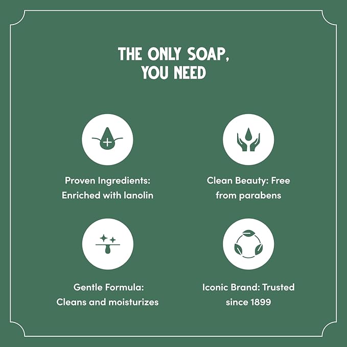 Bag Balm Moisturizing Bar Soap – Gentle Soap for Dry Skin with Lanolin – Hand & Body Cleansing Balm – Rosemary & Mint Scented Sensitive Skin Bar Soap – Natural Body Wash Bar – Made in The USA 3.9 oz