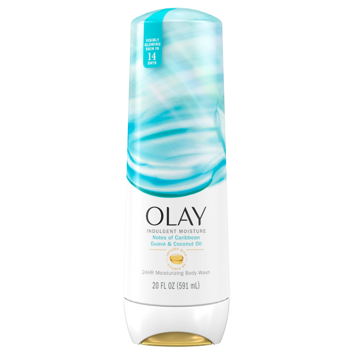 Olay Body Wash for Women, Indulgent Moisture, 24hr Moisturizing & Nourishing Formula, Infused with Vitamin B3 Complex, Luxurious Fragrances, Mango Butter & Vanilla Orchid Scent, 20 fl oz