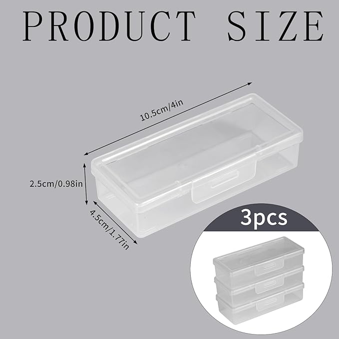 LIGHUFEIC 3Pcs Cotton Swab Holder for Travel,Portable Dental Floss Case Clear Plastic Cotton Pad Holder,Travel Floss Picks Case Storage Containers with Dustproof Lid
