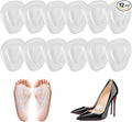 6 Pairs Metatarsal Pads Women Mens, Ball of Foot Cushions for Women Heels, Metatarsal Foot Pads for High Heel Inserts, Silicone High Heel Comfort Pads Insoles for Metatarsalgia Pads(Clear)