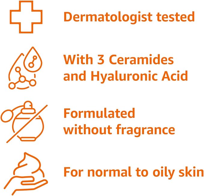 Amazon Basics Foaming Facial Cleanser with Ceramides & Hyaluronic Acid, Gentle Daily Face Wash, Non-Comedogenic, Fragrance-Free, 12 fl oz