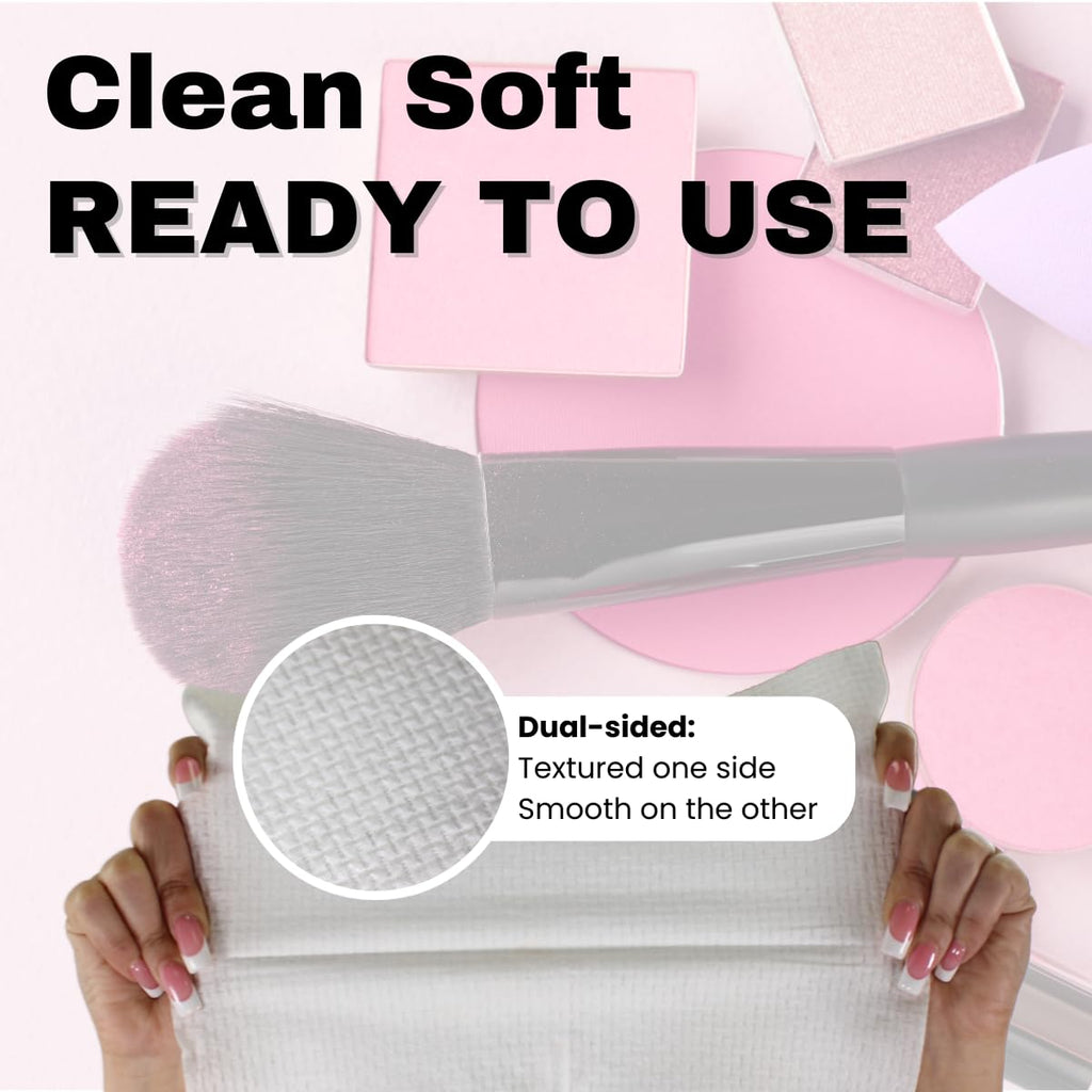 50 Pack Large Disposable Face Towels, Thick and Soft Cloths 10"×12"
