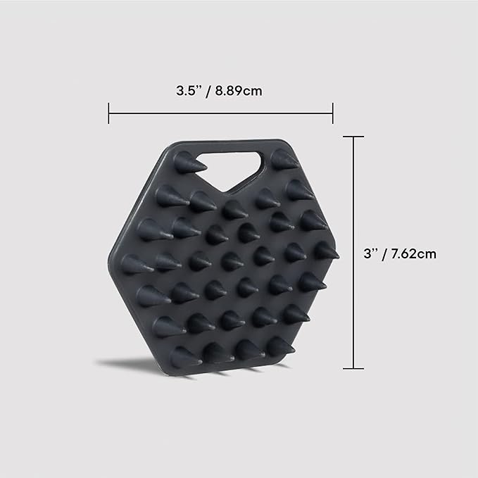 TOOLETRIES Silicone Beard Scrubber for Men, Beard Brush - Charcoal