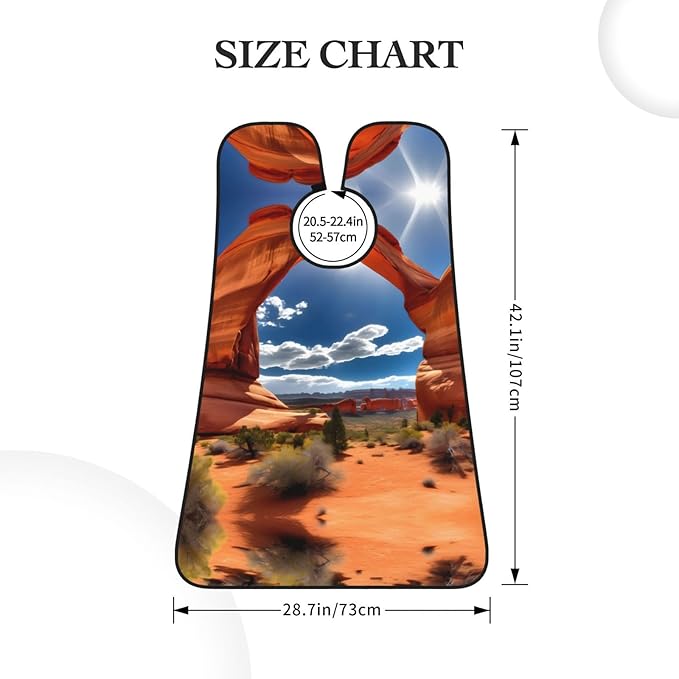 YQxwJL Arches National Park-Standard Print Beard Bib Shaving Apron, Beard Hair Trimming Cape Gift For Dad