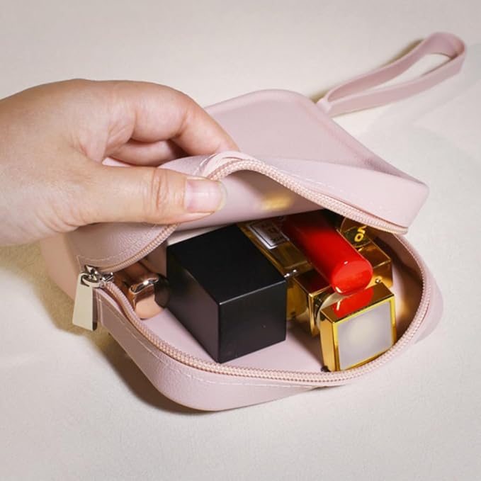 FFpaw Silicone Mini Makeup Bag Pouch for Purse, Small Cosmetic Travel Bag Zipper Pouch Waterproof Cute Coin Purse Portable Makeup Storage Bag Travel Toiletry Organizers Bag for Women Girls