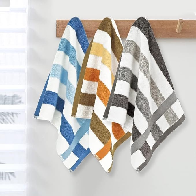 Jacquotha 12 Pack Wash Cloths for Showering 3 Colors, Cotton Washcloths