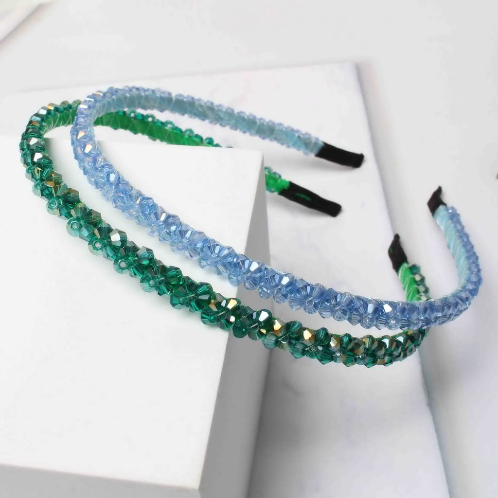 Cuizhiyu Crystal Rhinestone Headbands for Women Crystal Headbands (Color B)
